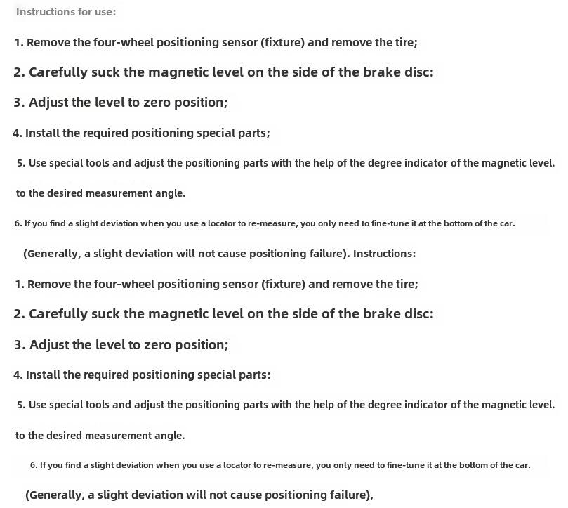 Instrument Magnetic de Ajustare a Camberului: Ecartament pentru alinierea roților