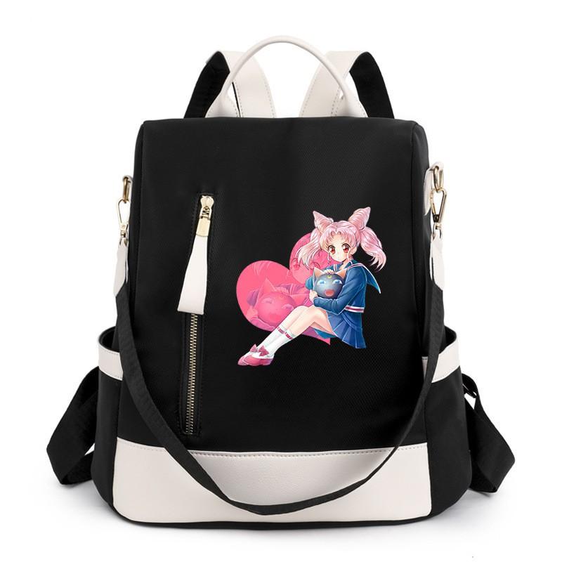 Segelmond-inspiriertes Damen-Oxford-Nylon-Rucksack für Reisen, Schule, Streetwear, Freizeit
