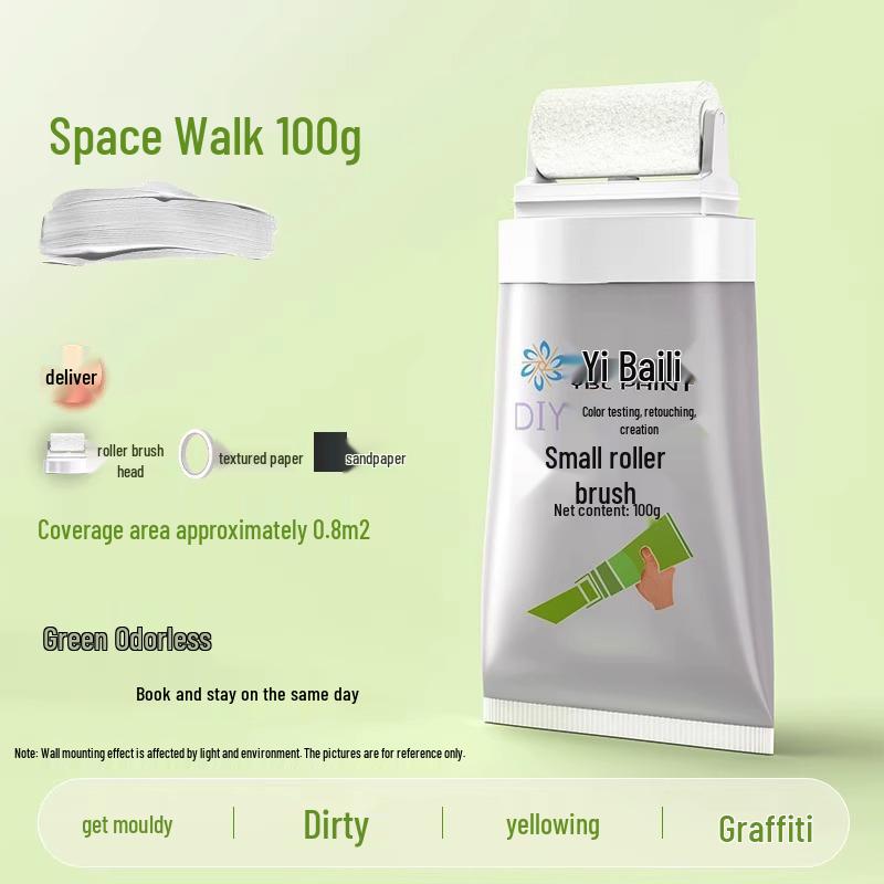 Wall Repair and Paint Kit: Cover Graffiti, Stains; Renovate and Color Change with Roller Brush