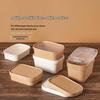 Ruhan Square Kraft Paper Disposable Lunch Bowls