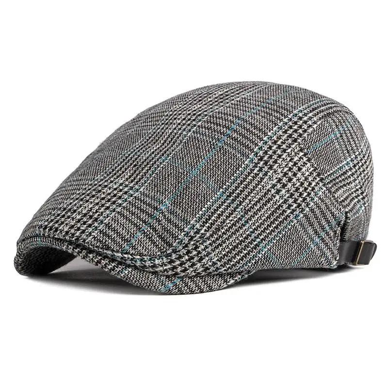 

Spring and Summer Polyester Print Newsboy Caps Flat Cap Men and Women Painter Beret Hats 63 55-60cm wear темно-сірий колір
