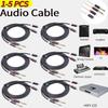 1-5pcs 2 RCA Male to 2 6.35 Jack Male Audio Cable Aluminum Alloy Shell 1.5m Connector Converter Adapter Cord for various CD