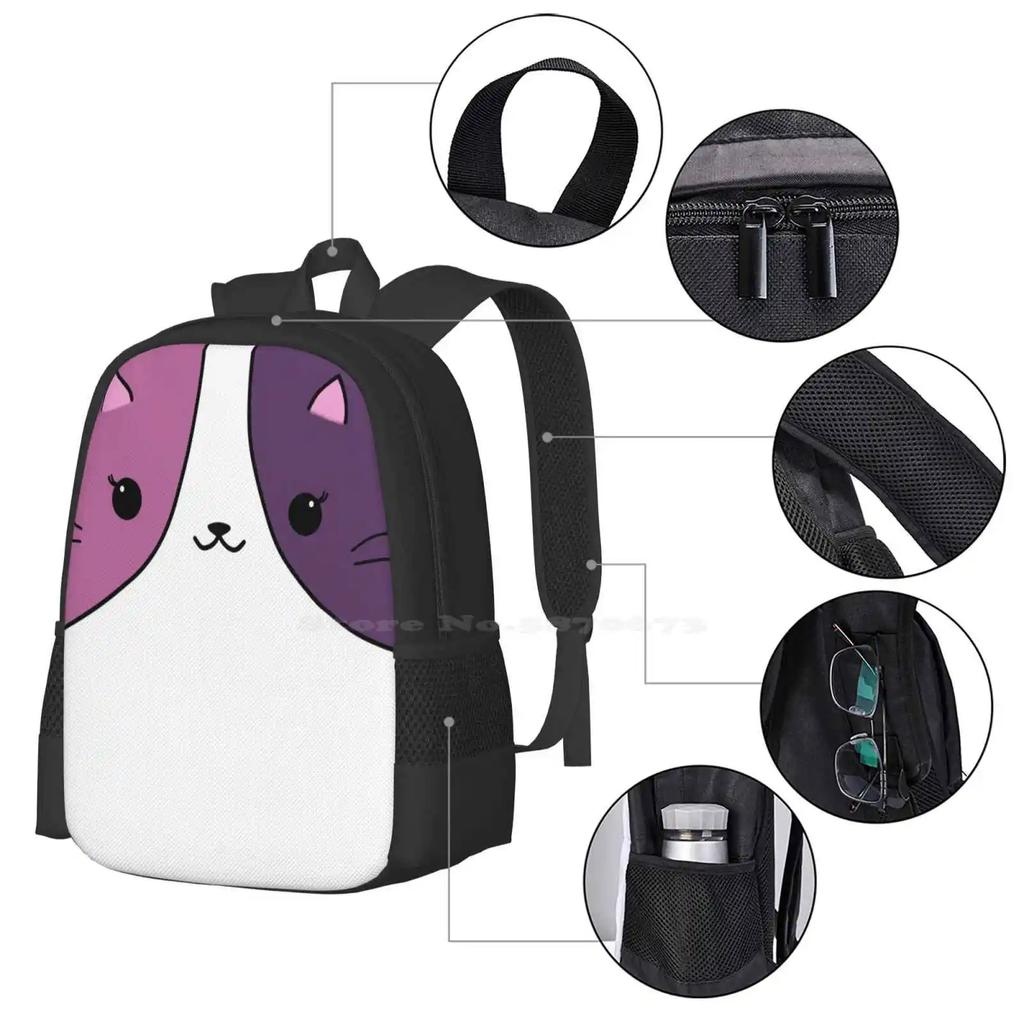 Aphmau Cat Pink And Purple Backpack For Student School Laptop Travel Bag Aphmau Cats Aphmau Kitty Aphmau Plushy Aphmau Pets