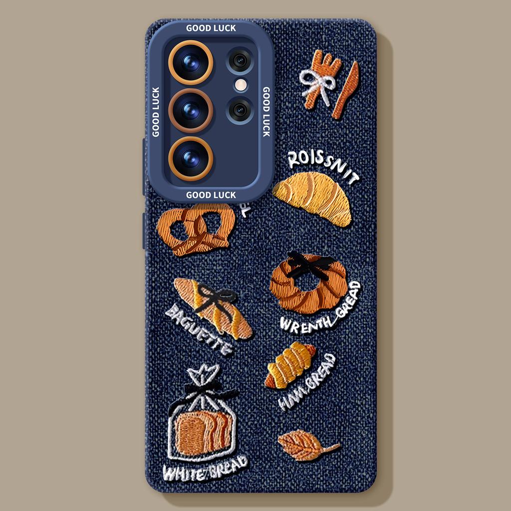 Denim Brot Handyhülle ist geeignet für Samsung GalaxyS26 Silikon S25 + Lanyard S24ultra neues S22 Set