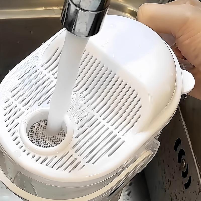 Hand-free Drain Flush Drain Rice Basket