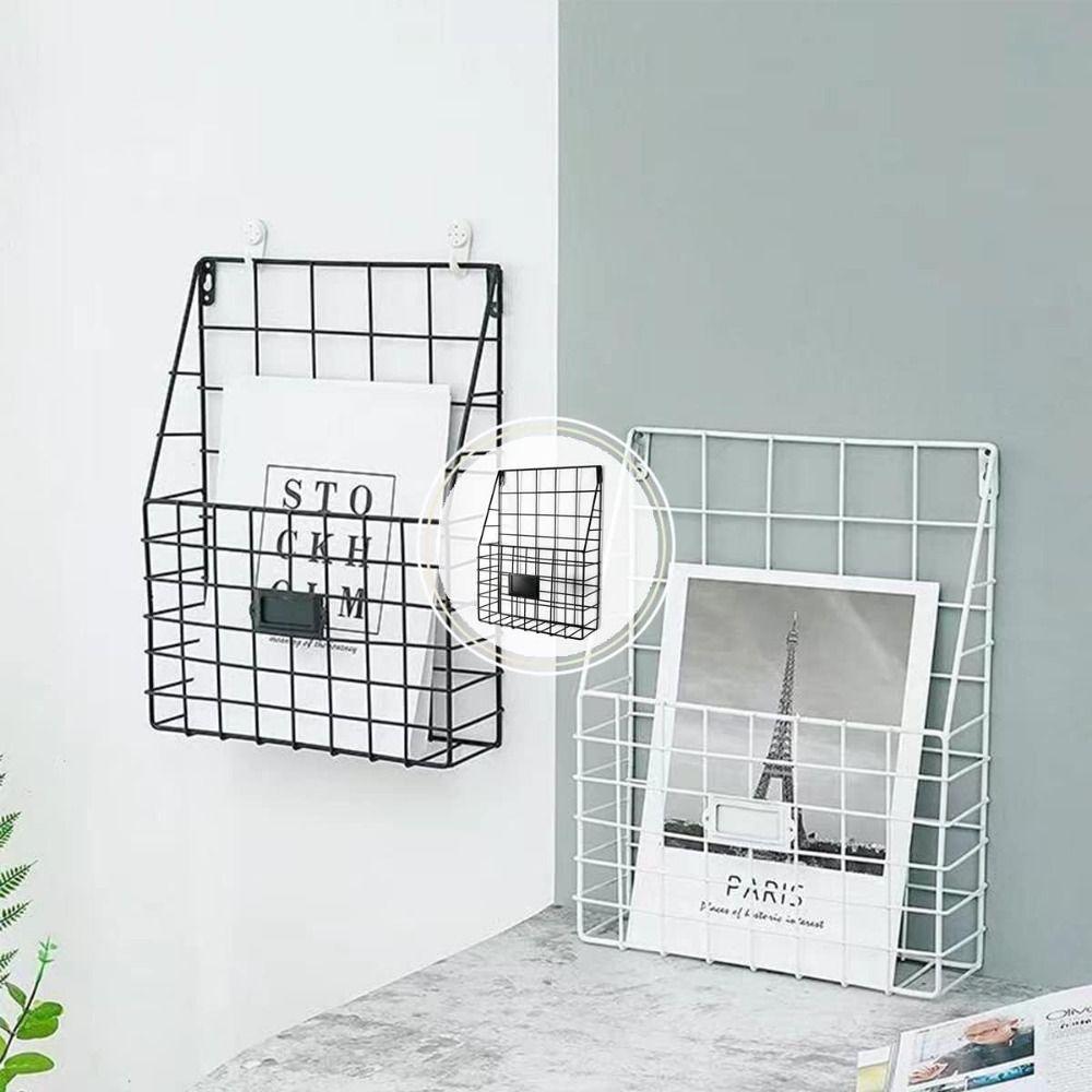 Easy To Install Mail Organizer Metal Mesh Wire Basket Portable Foyer Storage Shelf  Door