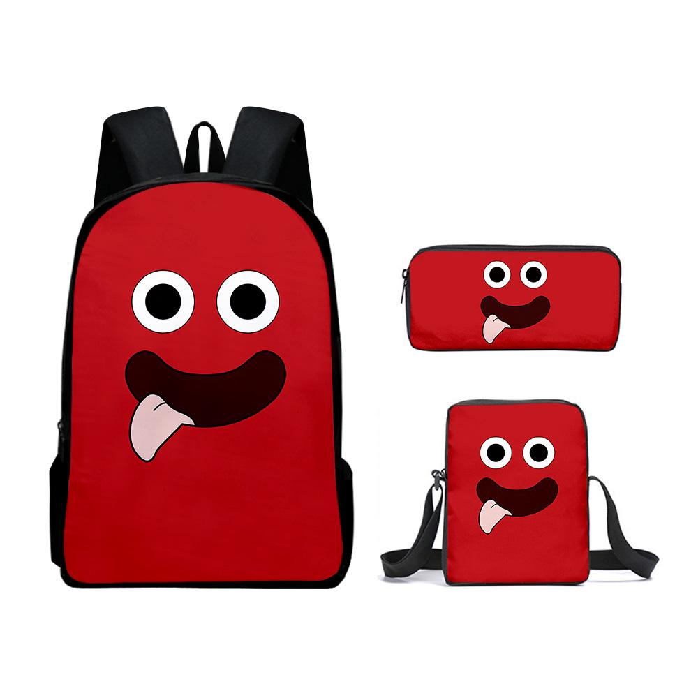 Classic Funny Garten of Banban 3D Print 3pcs/Set pupil School Bags Laptop Daypack Backpack Inclined shoulder bag Pencil Case