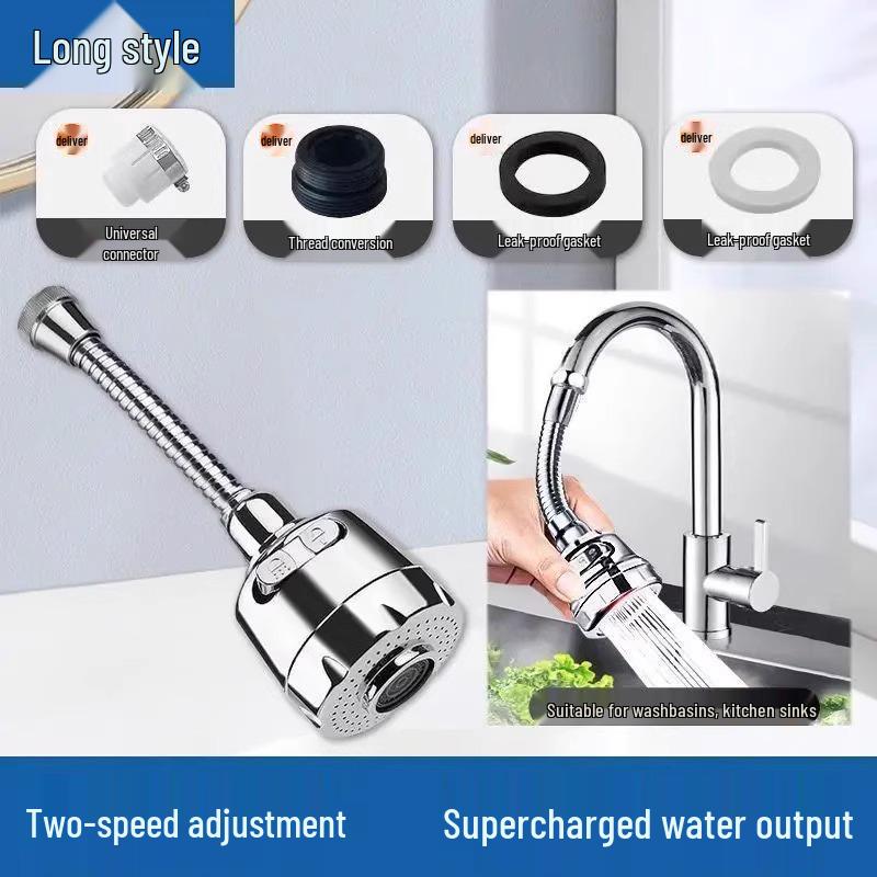 

Adjustable Rotatable Anti-Splash Faucet Extender with Pressurization & Free Newcomer Shipping