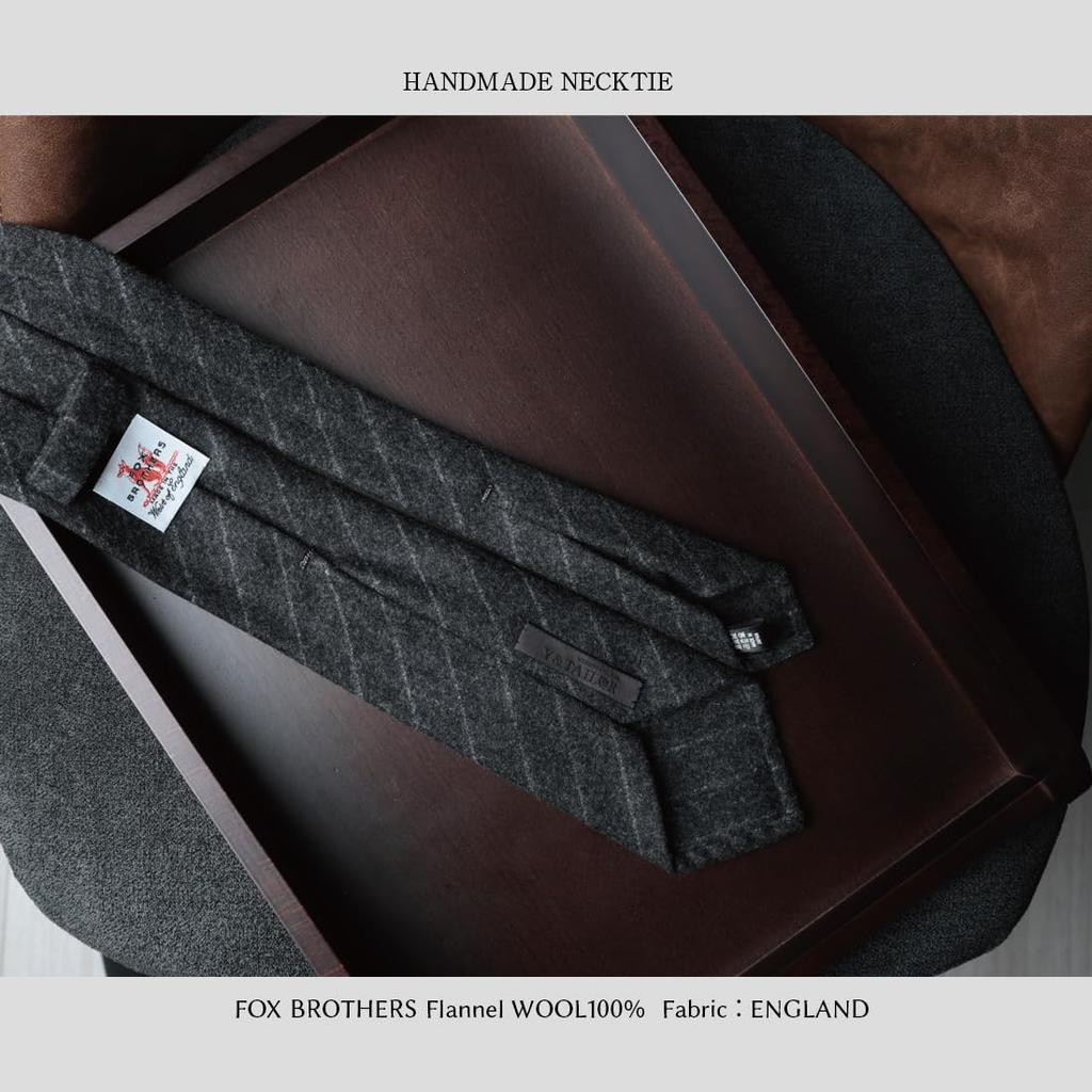 [Y&TAILOR] Necktie [Quattro Piege] FOX Brothers WOOL Three-fold Hand-rolled Brand Y&TAILOR (Striped Gray)