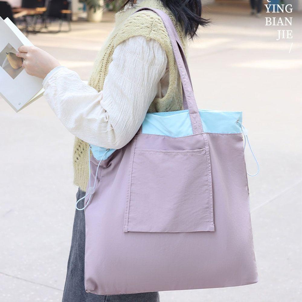 Lightweight Foldable Shopping Bag Reusable Drawstring Handbag Travel Grocery Bag Shopping