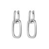 Trendy Electroplated Oval U-Shaped Copper Earrings for Women
