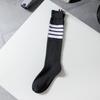 TB Four-Bar Grey Mid-Calf Cotton Women's Japanese Trendy Spring/Summer College Style Socks