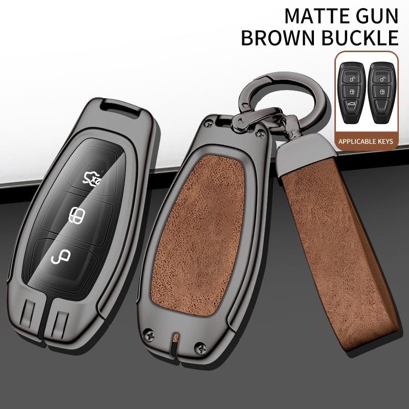 Zinc Alloy Car Key Case Cover For Ford St Line Focus 3 Mondeo Mk4 Ecosport Puma Edge Escape Grand C Max Fiesta Car Accessoris