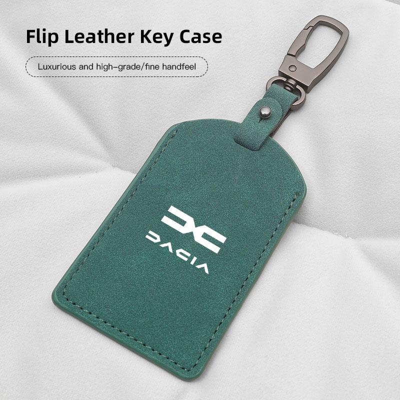 Luxurious High-grade Flip Leather Key Case For Dacia Sandero Duster 2012-2025 Jogger Bigster Spring Logan Stepway Dokker Lodgy