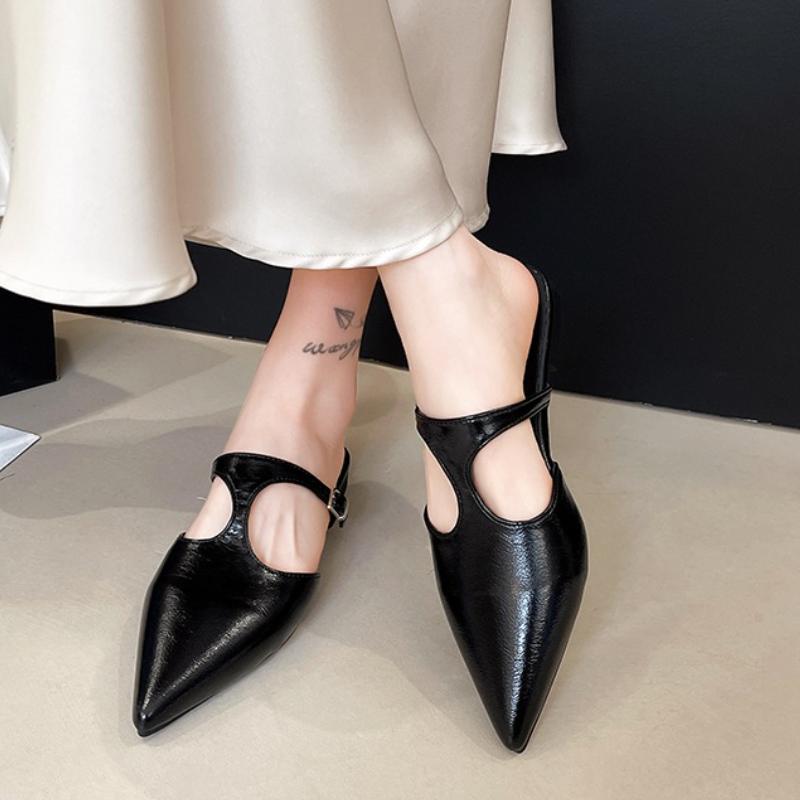Fashion Pointed Toe Women Slippers Flats Slingback Mules Shoes Casual Walking Shoes Woman Fashion Sandals 2025 New Summer Zapatos Mujer