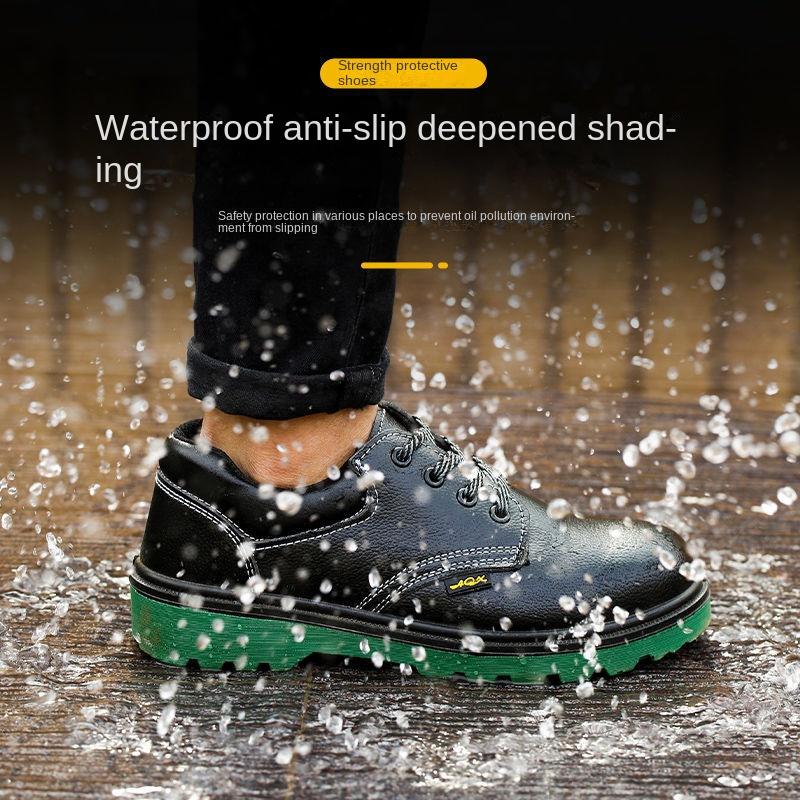 Labor Insurance Shoes Men's Anti-smashing and Stab-proof Solid Soles, Old Insurance Shoes, Protective Shoes, Construction Site Shoes