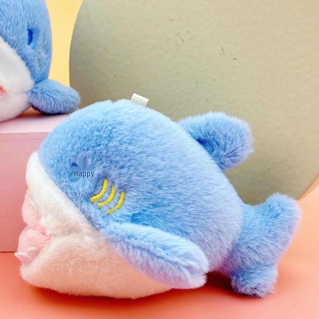 Cute Plush Shark Keychain: Biting Hand Stuffed Animal Charm