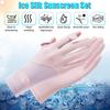 Thin Ice Silk Sun Gloves for Women Men UV Protection Driving Cycling Gloves with Touchscreen Fingers Non-Slip Breathable Summer Outdoor Gloves