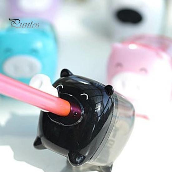 School Manual Pencil Sharpener Pig Shaped Plastic Waste Office Storage Convenient Curler for Desktop