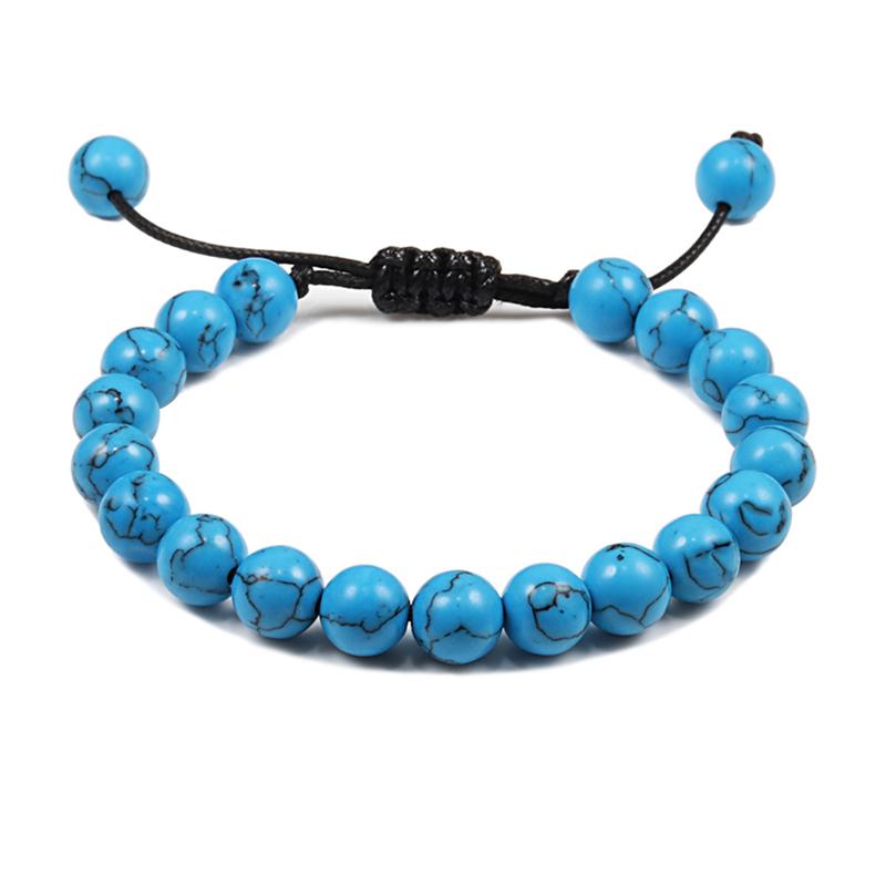 Classic 8MM Tiger Eyes Natural Stone Beads Bracelets for Men Women Bracelet Bangles Braided Rope Handmade Wristband Yoga Jewelry