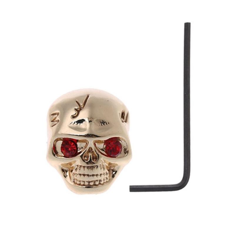 Skull Head Electric Guitar Bass Volume Tone Pot Control Knobs Buttons Skull Knob + Wrench