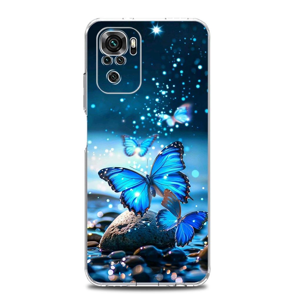 Phone Case For Xiaomi Redmi Note 15 14 13 12 4G 10 11 Pro Plus 5G 14C 13C 12C 10C Clear Soft TPU Cover color Butterfly