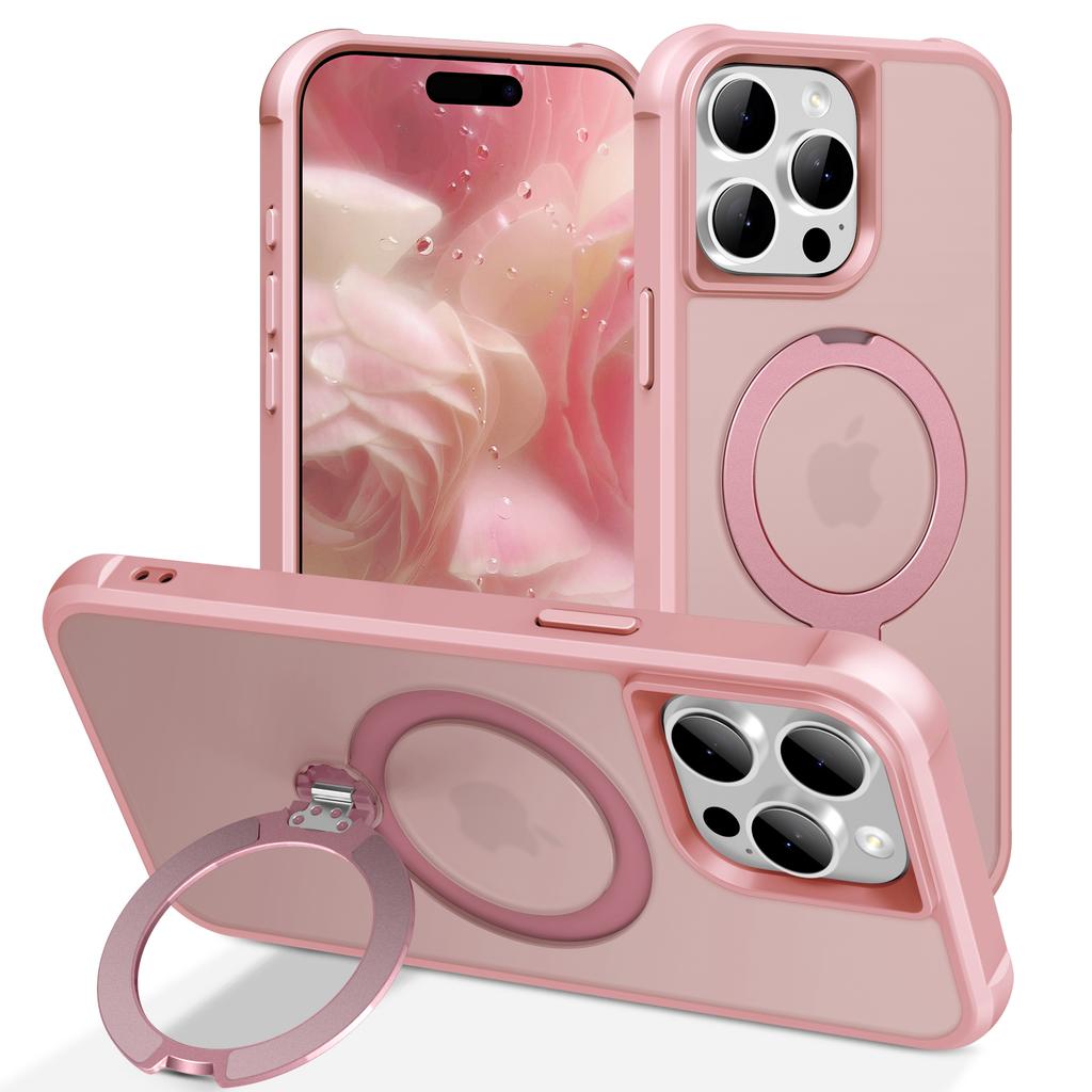 For iPhone 14 Pro Max Case Compatible with MagSafe Kickstand TPU PC Shockproof Phone Back Cover