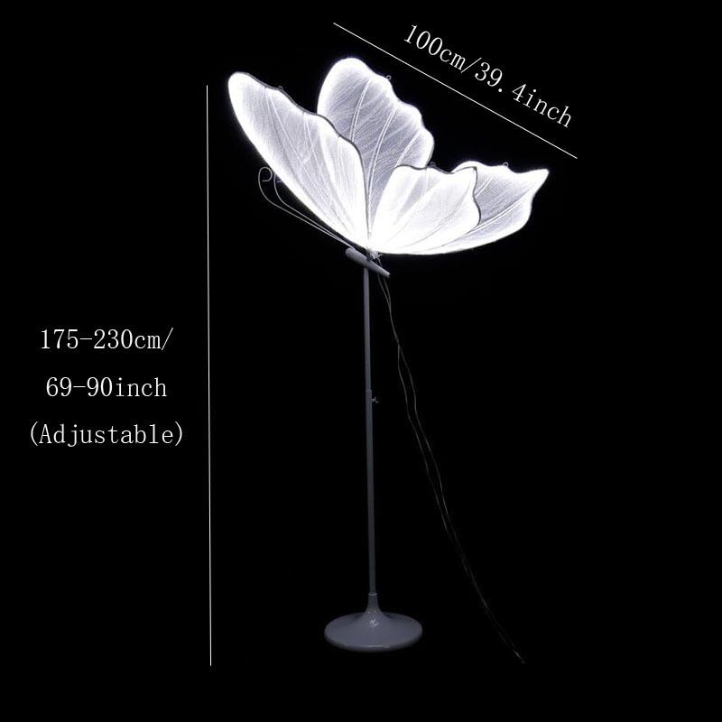 60/80/100cm Wedding Butterfly Floor lamp Creative Butterfly Ceiling Lamp Butterfly Hanging Decoration Prop for Wedding Christmas