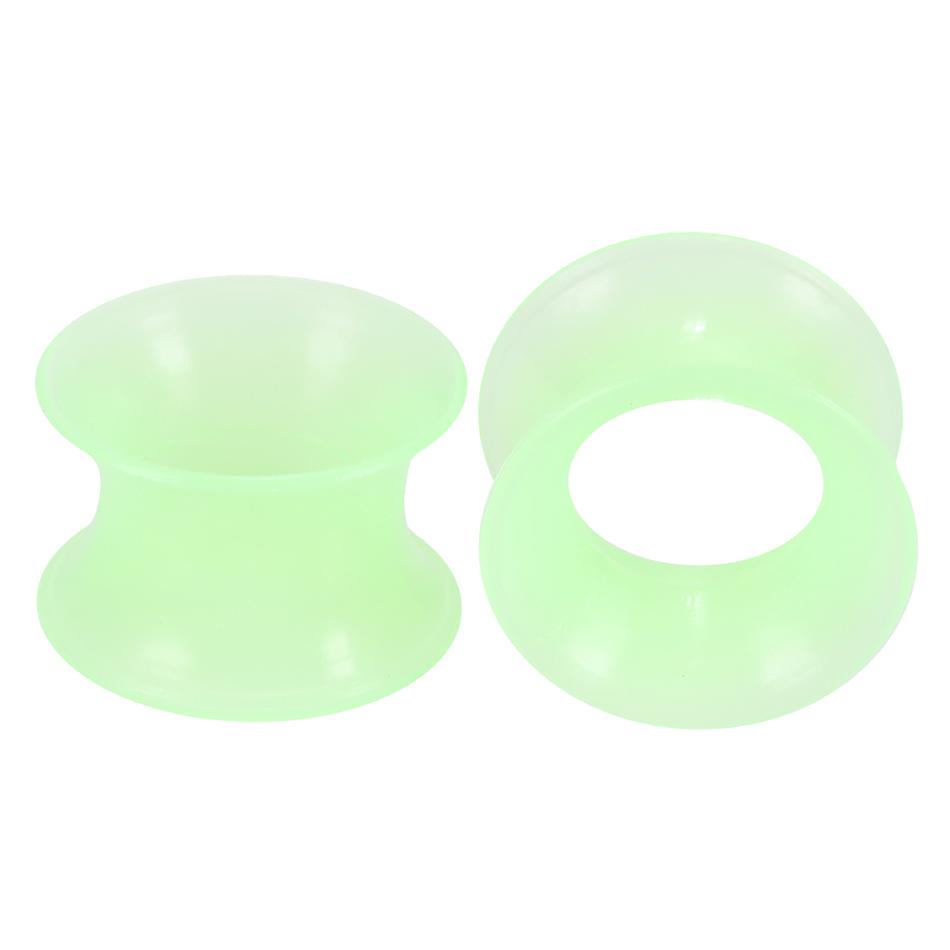 2 Stück Silikon Ohrstöpsel und Tunnel Ohrpiercings Ohrstecker Verschraubter Ohrdehner Ohr-Expander Körperschmuck Piercings