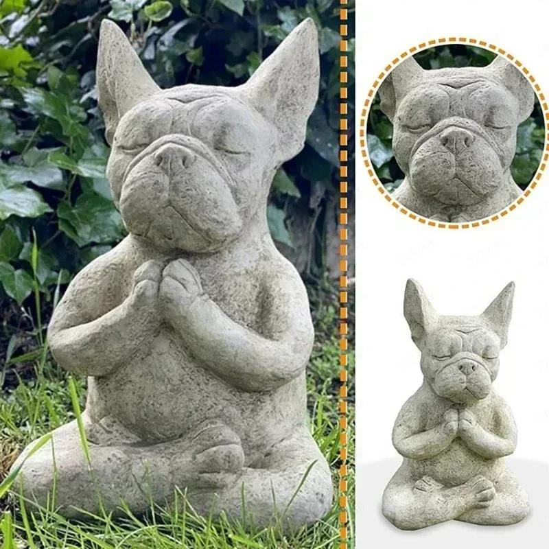 Solar Powered Outdoor Garden Dragon Statue Lovely Meditation Resin Crafts Home and Garden Decoration Sculpture