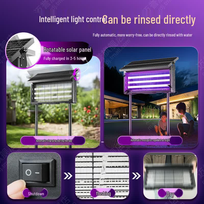 Solar Outdoor Mosquito Killer Lamp with Lighting