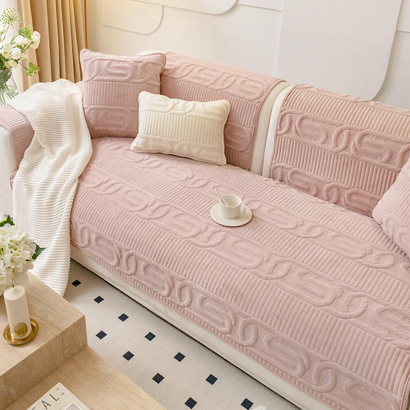 

Подушка для дивана, зимняя плюшевая нескользящая простая современная подушка для ягодиц, наборы тканевых чехлов 70*70cm