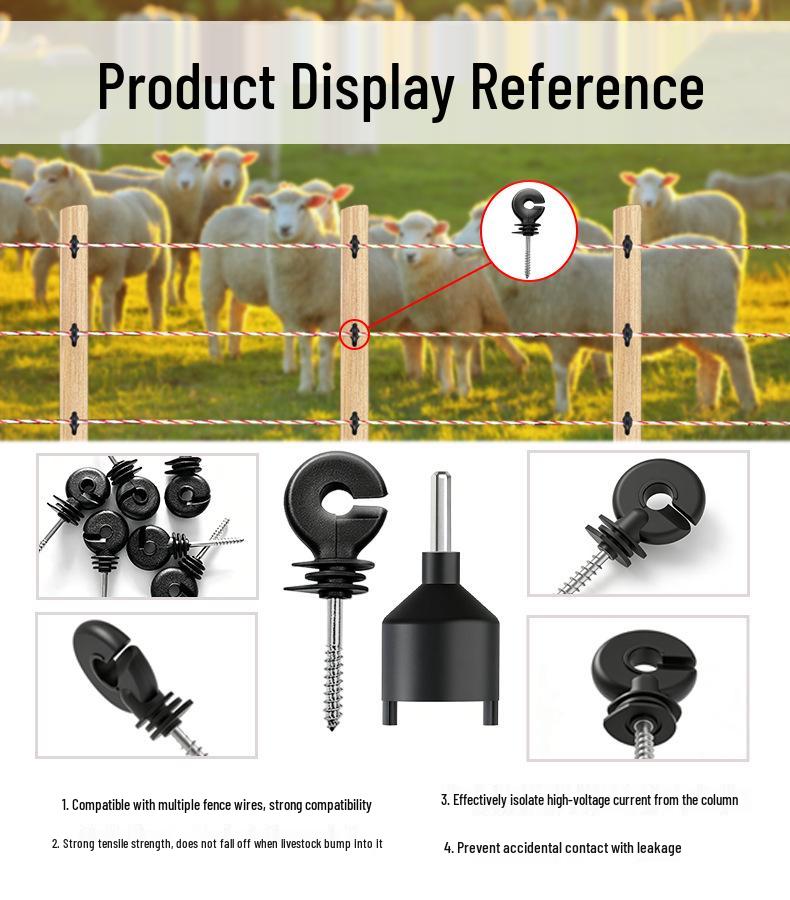 Self-Tapping Insulator Sleeve for Livestock Electronic Pulse Fence