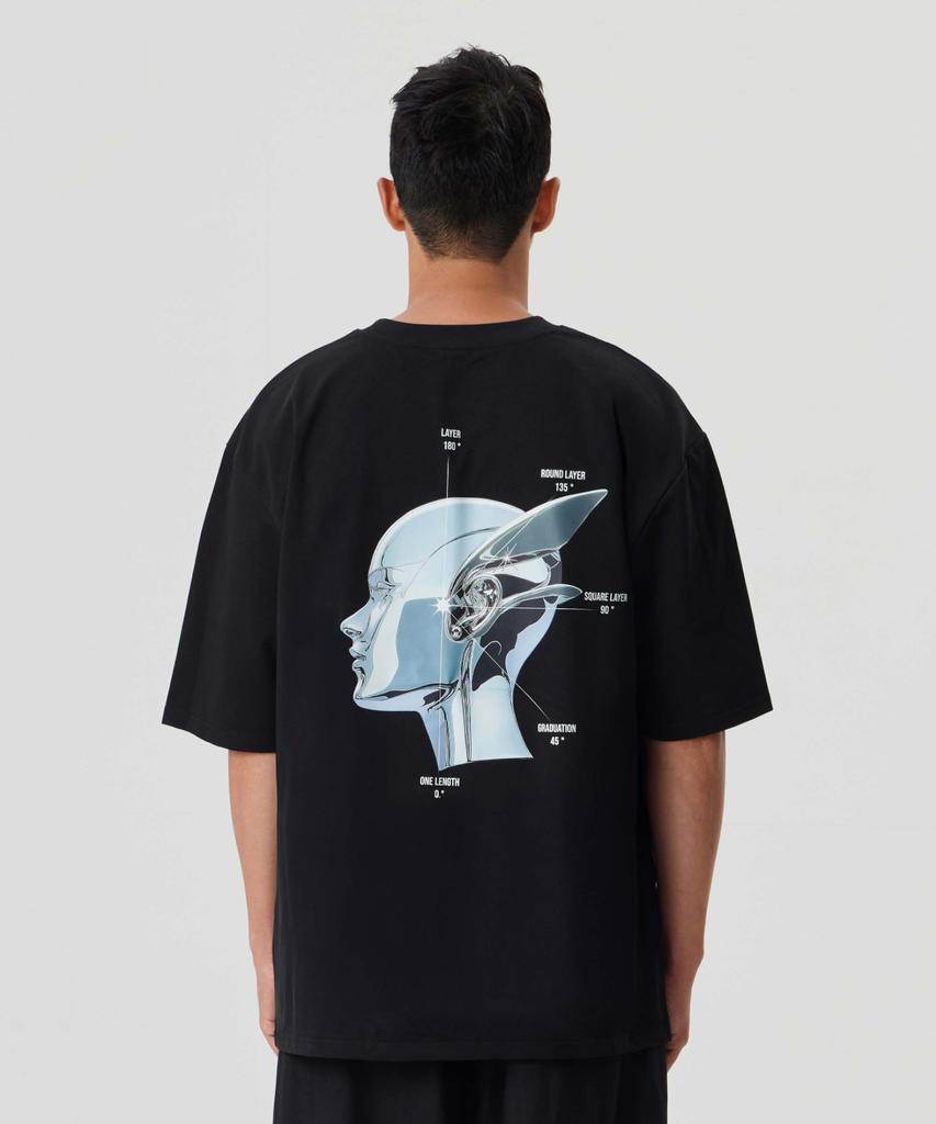 Sudalkeompeoni Cyber Graphic T-Shirt Black