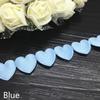 1.6cm Colorful Solid Color Heart-shaped Webbing Clothing Accessories Ribbon Cake Gift Box Packaging Ribbon Embossed Belt