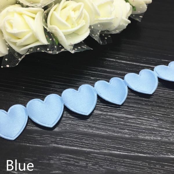 1.6cm Colorful Solid Color Heart-shaped Webbing Clothing Accessories Ribbon Cake Gift Box Packaging Ribbon Embossed Belt
