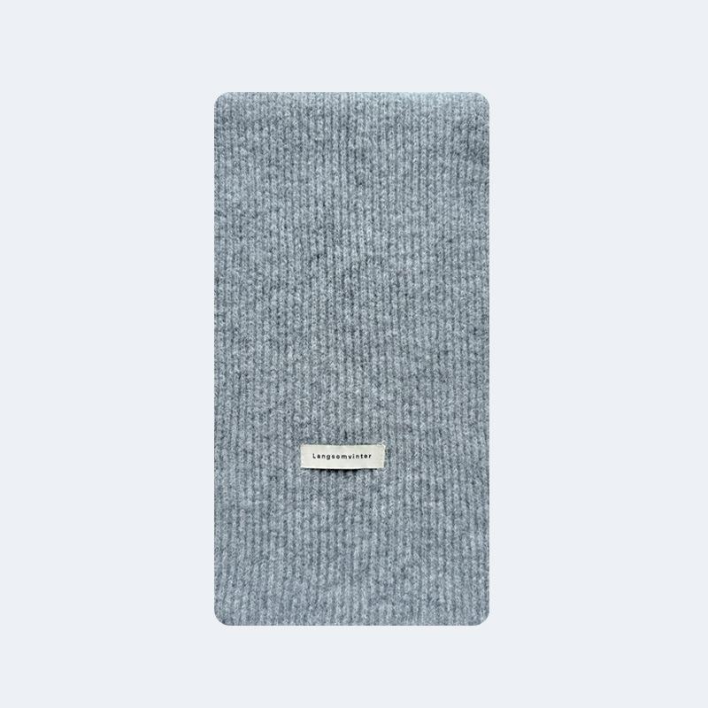 Winter Knitted Wool Scarf For Women Warm Shawls Wrap Scarves Solid Color Design Thick Soft Cashmere Pashmina Neckerchief Poncho