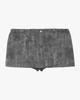 Yeolin Vintage Low Waist Mini Skirt (Charcoal)