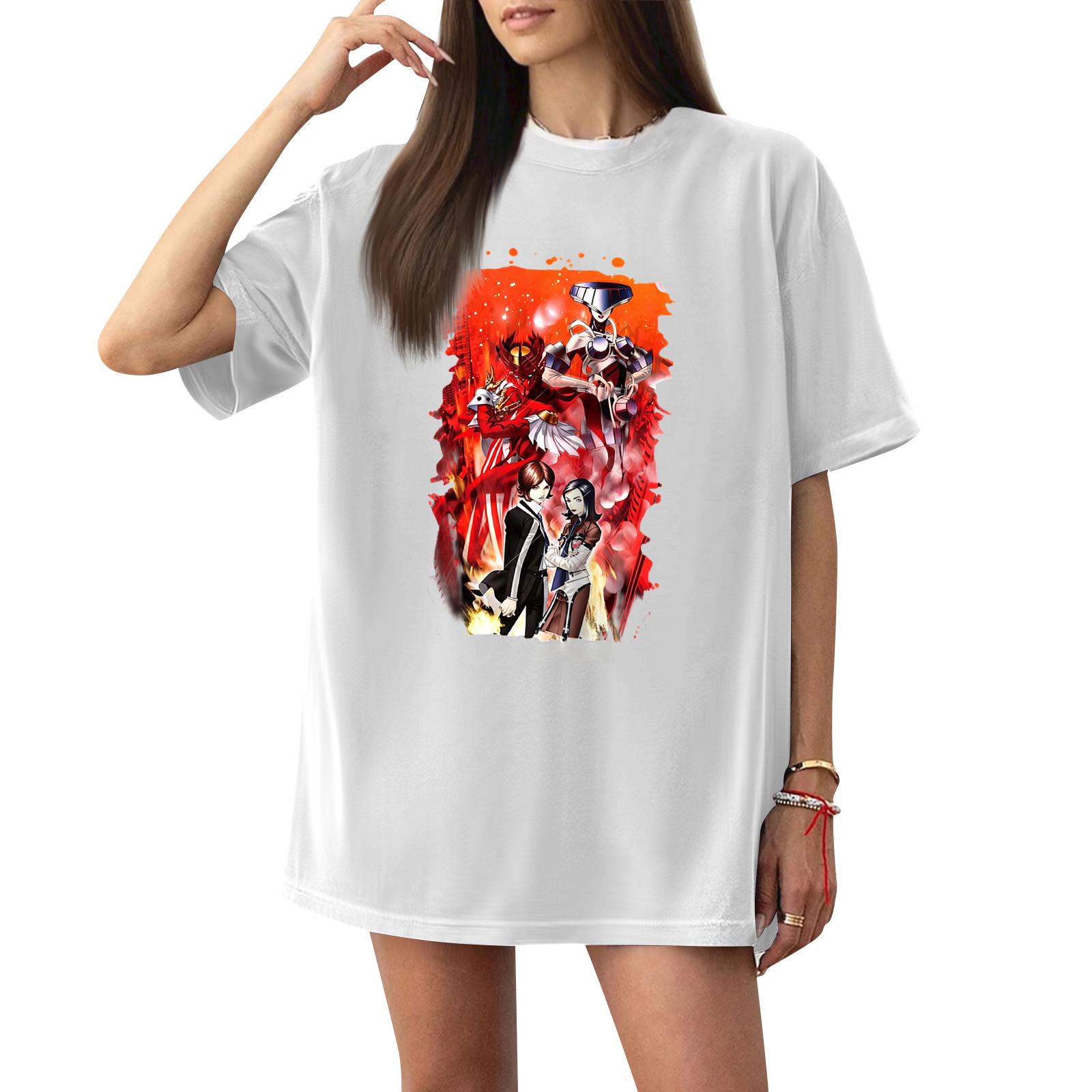 

Women s Casual Short Sleeve T Shirt with Graphic Print Lightweight Comfortable Fit Crew Neck Summer Top S білий