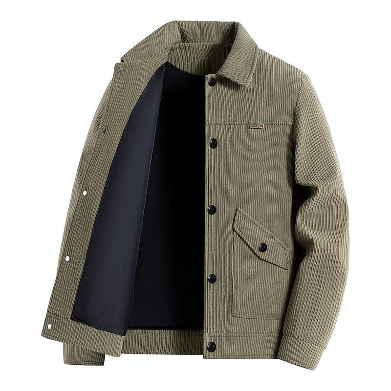 Spring and Autumn Jacket New Fashion Fashion Men's Loose American Top Jacket Lapel Temperament Casual