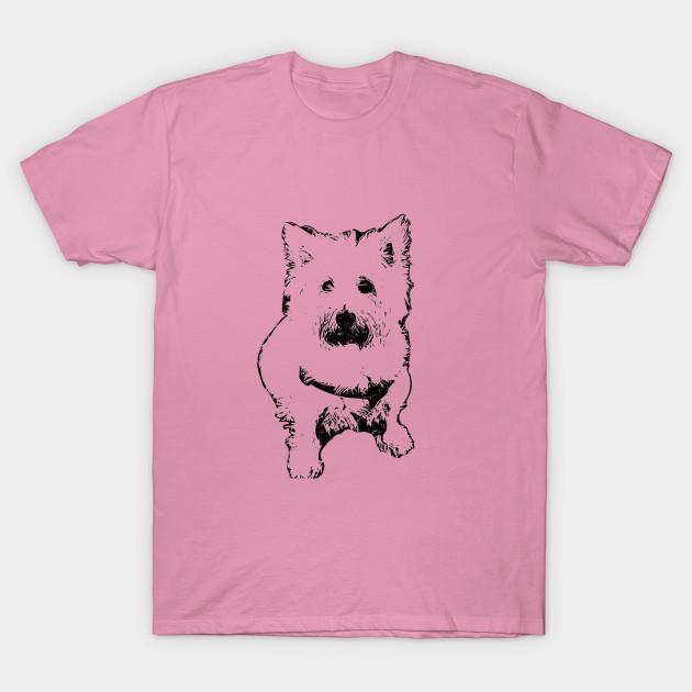 T-Shirt Damen West Highland White Terrier Gesicht Design Ein Westie C Harajuku Print Kawaii T-Shirt Sommer Kurzarm Damen T-Shirt Top Tee