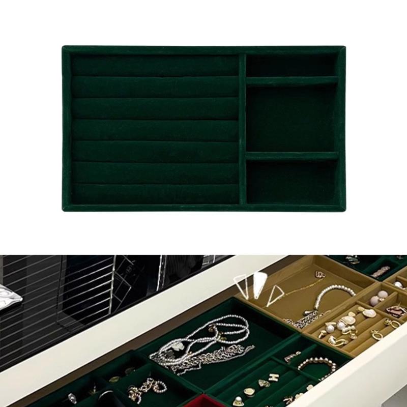 Practical Jewelry Tray Rings Organizers with Multiple Slots for Display and Storage in Drawer or Dresseer Daily Use