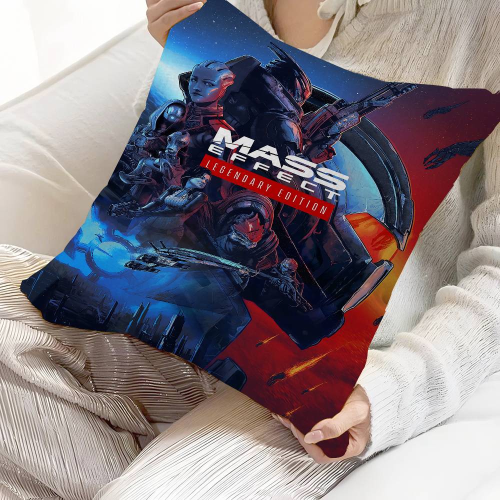 NT1464 Mass Effect Pillow Anime Pillow Sofa Bed Head Pillow Cover Cushion Cover 45x45 Cm Fashion