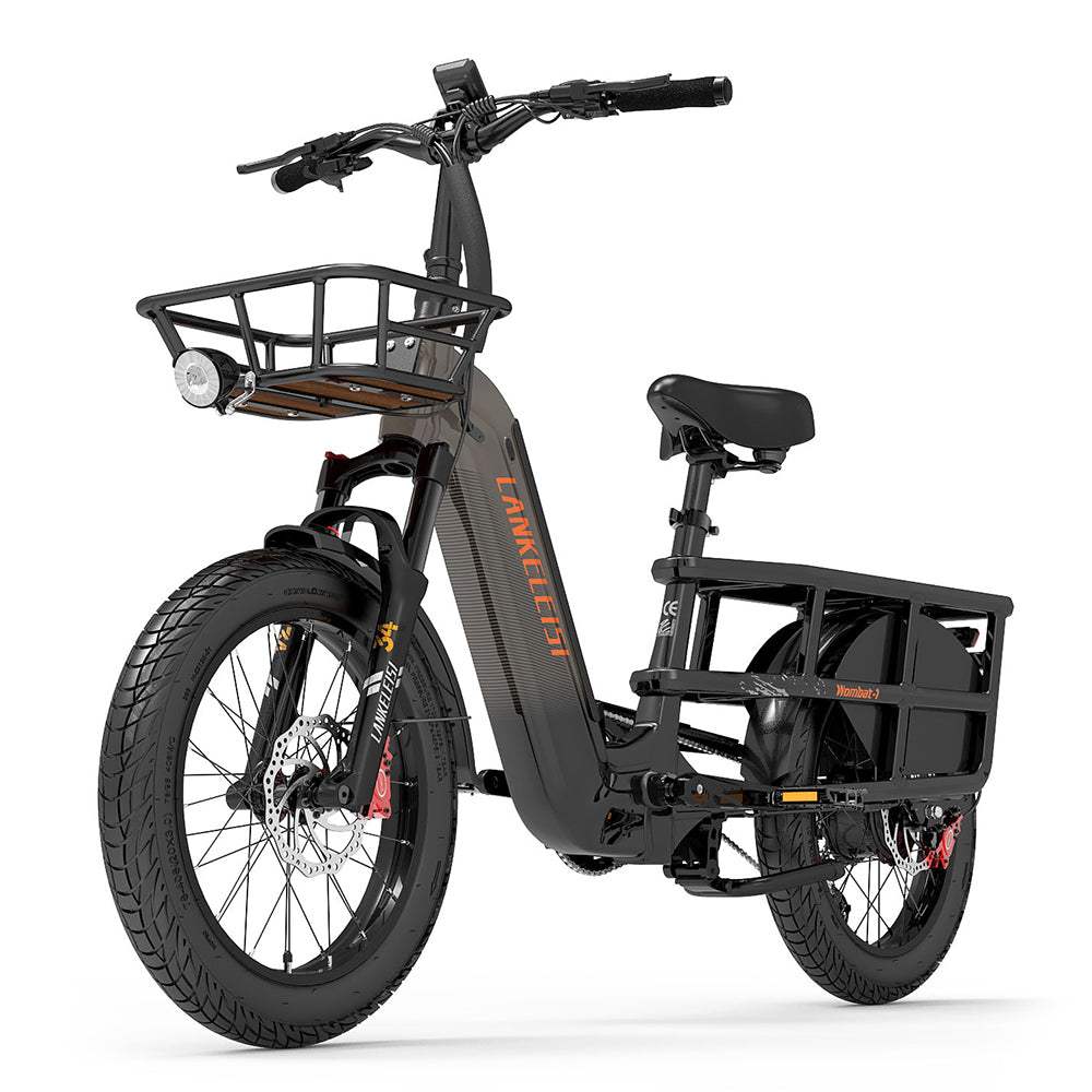 LANKELEISI WOMBAT Cargo E-Bike 1000W, 48V 20Ah, Max Load 200KG, Hydraulic Disc Brake, Shimano 7-Speed, Torque Sensor, Thumb Throttle