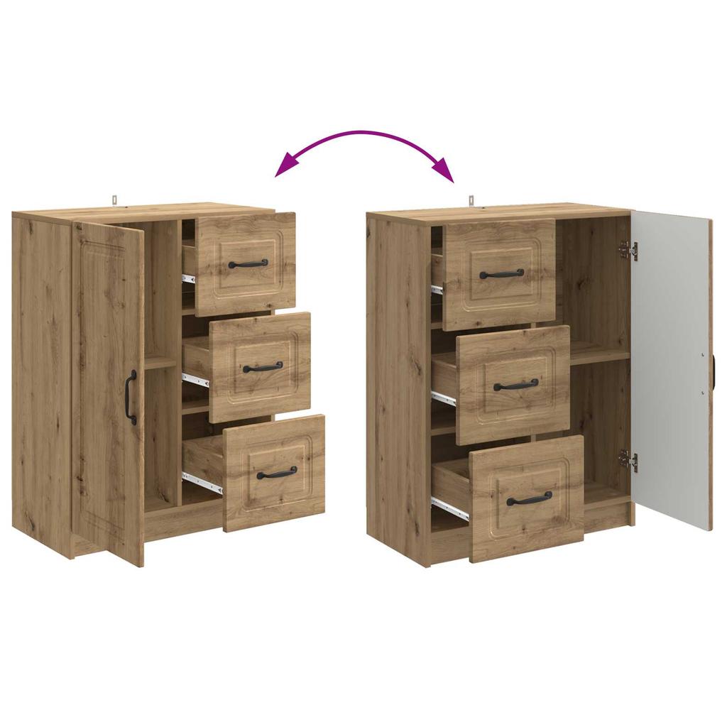 Artisan Oak Sideboard 66 x 34.5 x 87 cm Particleboard