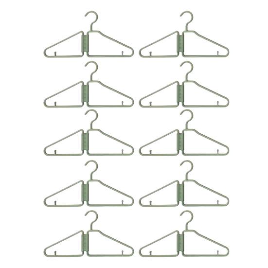 10/20Pcs Coat Hanger Foldable Thickened Strong Load-Bearing Anti-Slip Shoulder Design Small