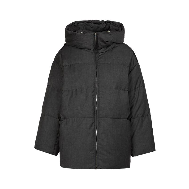 

LESS 2025 Winter Casual Stand-Collar White Duck Down Jacket XS