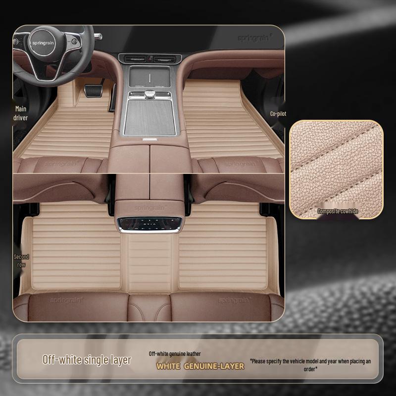 Mercedes-Benz Genuine Leather Full Surround Floor Mats for E-Class, C-Class, S-Class, G-Class, EQC, EQE, GLS, GLE 450 AMG.