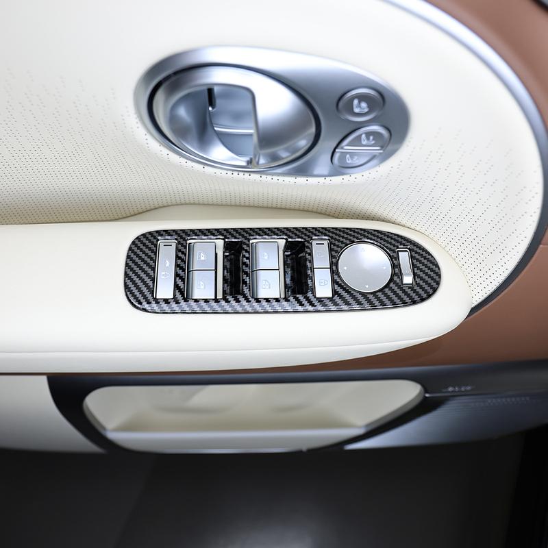 For Hyundai IONIQ 9 LHD ABS Front Window Button Cover Trim Door Armrest Panel Decorative Frame Interior Car Styling Accessories