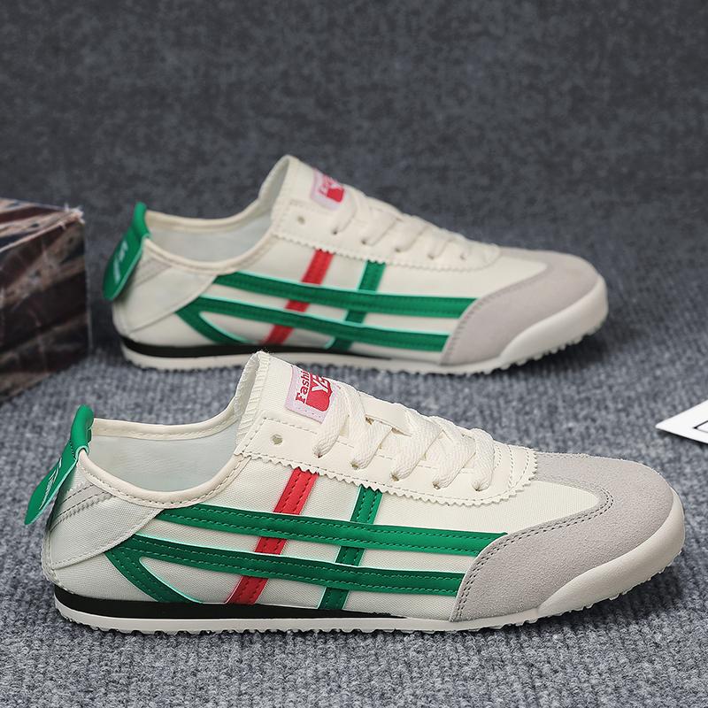 Novos Sapatos Masculinos Forrest Gump Versátil Sapatilhas Brancas Masculinas Moda Retrô Athleisure Sapatos Slip-On Modernos de Um Pé tênis